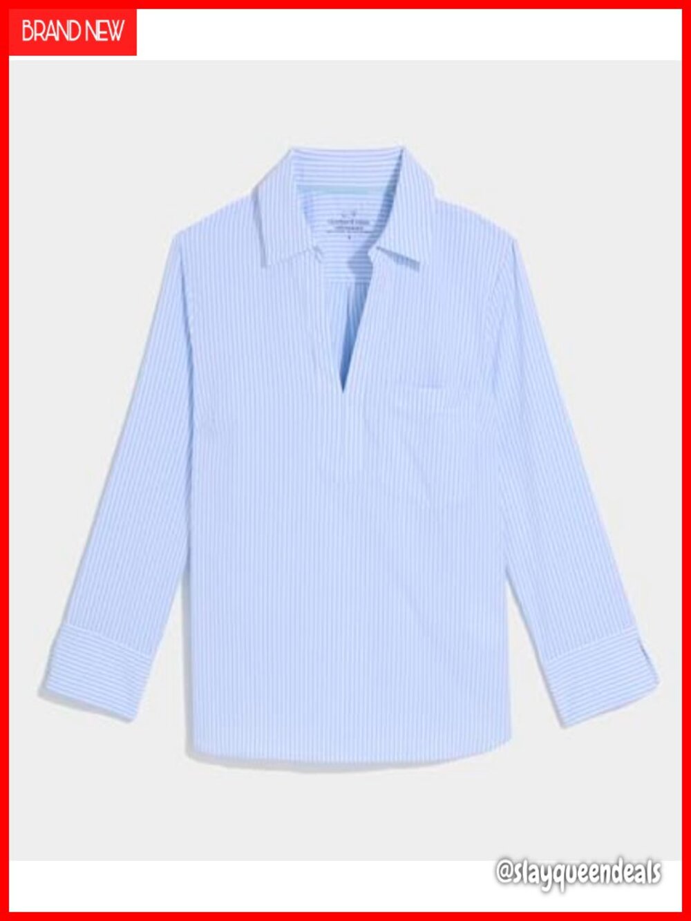 Savannah Harbor Top Striped Button Down Blouse